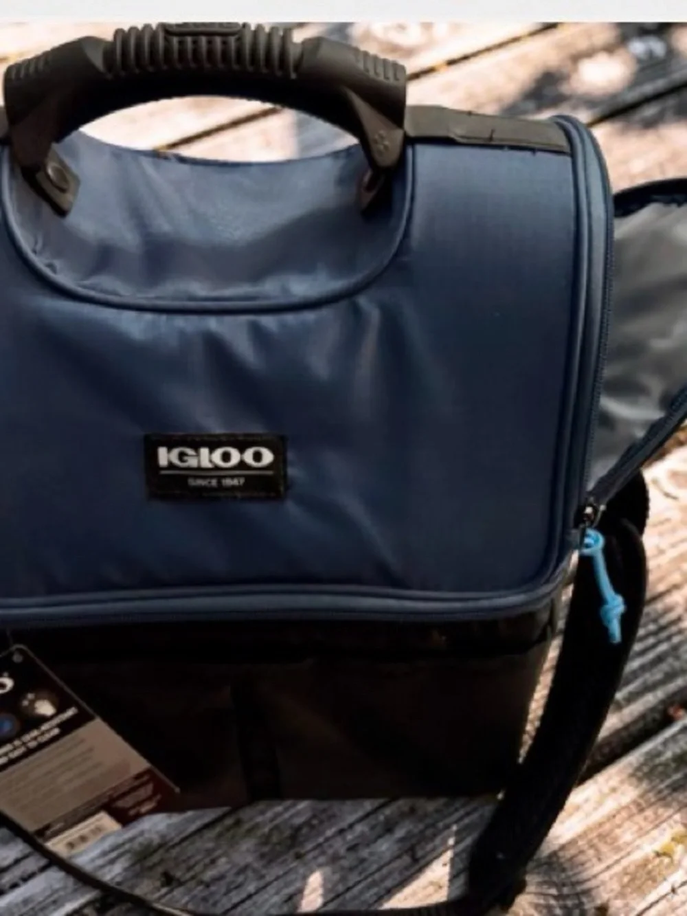 Igloo Navy and Black Playmate Gripper Dual Insulated 22-Cans Cooler Bag